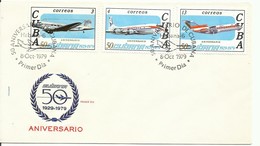 CUBA,  SOBRE  CONMEMORATIVO  AEREO  AÑO  1979 - Brieven En Documenten