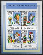 TOGO  Feuillet  N° 3216/19 * *  ( Cote 18e ) Football  Soccer  Fussball - Coupe D'Afrique Des Nations