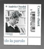 France 2020 - Yv N° 5388 ** - Andrée Chedid - Neufs