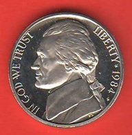 Usa 5 Centesimi 1984 S Washington Five Cents America Stati Uniti United States - Half Dimes (Demi Dimes)