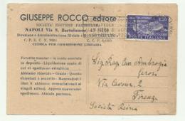 FRANCOBOLLO MONTECASSINO LIRE 20  ANNO 1952 SU CARTOLINA FG - 1946-60: Gebraucht