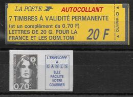 BRIAT - 1993 - CARNET YVERT N° 1503 Avec COMBINAISON VARIABLE - CARNET COMPLET FERME - 1989-1996 Marianne (Zweihunderjahrfeier)