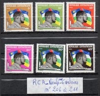 Centrafricaine  --  Lot De 6 Valeurs  N° 206 à 211  --Neufs Sans Charnière -- Gomme Intacte......cote 2,55€.....à Saisir - Central African Republic