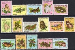 Cocos (Keeling) Islands 1982-3 Butterflies & Moths Definitives Set Of 16, Used, SG 84/99 (AU) - Cocos (Keeling) Islands