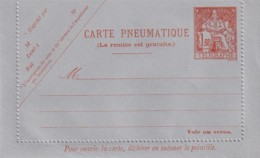 ENTIER - 1 F. 60 Rouge Neuf 225 X 125 Sans Liste Papier Gris-bleu - Pneumatiques