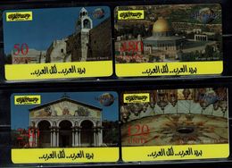 PALESTINE 1996 PHONECARD JERUSALEM SET OF 4 CARDS PROOF MINT VF!! - Palestina