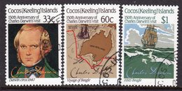 Cocos (Keeling) Islands 1986 150th Anniversary Of Darwin's Visit Set Of 3, Used, SG 152/4 (AU) - Cocos (Keeling) Islands