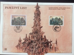 Feuillet Souvenir 2002 émission Commune Chine Slovaquie Châteaux - Andere & Zonder Classificatie