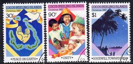 Cocos (Keeling) Islands 1987 Christmas Set Of 3, Used, SG 172/4 (AU) - Cocos (Keeling) Islands