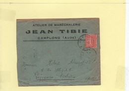 Enveloppe 1931 Atelier De Maréchalerie Camplong Aude - 1921-1960: Moderne