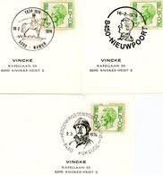 "Roi Albert 1" - 6 Cachet Spéciaux DIFFERENTS Concernant 40 Ans De La Mort Du Roi (voir 2 Scan & Descr) - Documenti Commemorativi