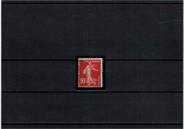 VARIETE - SEMEUSE CAMEE 10c ECARLATE OBL.  Y/T 138c  TB SIGNE - Unused Stamps