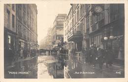 PARIS-75007-CARTE-PHOTO- RUE SAINT DOMINIQUE INONDATION - Arrondissement: 07