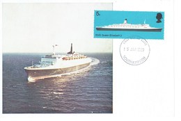 CARTE MAXIMUM RMS QUEEN ELISABETH 2 - Carte Massime