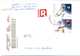 Portugal 2002 Carta Registada De Porto Para Lisboa Com Selos Af= 2862, 2865 D. Pedro V - Tarjetas – Máximo