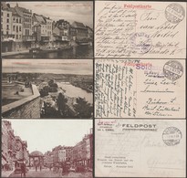 Allemagne / Belgique 1914 Et 1915. 3 Cartes Feldpost. Visite Des  Allemands à Namur. Sambre, Citadelle, Grand'Place RRR - Armée Allemande