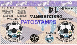 133167 ARGENTINA SPORTS FUTBOL SOCCER TORNEO PREOLIMPICO ATLANTA 96 SERIE 14 ENTRADA TICKET NO POSTAL POSTCARD - Escrime