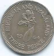 Rhodesia & Nyasaland - 1964 - Elizabeth II - 3 Pence - KM3 - Rhodesië