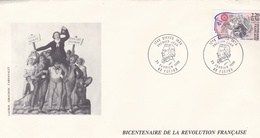 Bicentenaire De La Révolution Française : Sieves Sur Enveloppe Grand Format 11 X 22 Oblitération Fréjus - Franz. Revolution