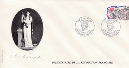 Bicentenaire De La Révolution Française : Lafayette Sur Enveloppe Grand Format 11 X 22 Oblitération Chavaniac Lafayette - Franz. Revolution