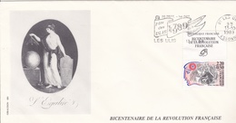 Bicentenaire De La Révolution Française : Sièves  Sur Enveloppe Grand Format 11 X 22 Oblitération Les Ulis - Franz. Revolution