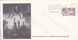 Bicentenaire De La Révolution Française : Mirabeau Sur Enveloppe Grand Format 11 X 22 Oblitération St André De Cubzac - Franz. Revolution