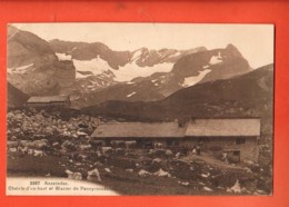 ZAC-28 Anzeindaz Sur Bex, Chalets D'en-haut Et Glacier Paneyrossaz. Sepia Circulé En 1916, Des Arts 4391 - Bex