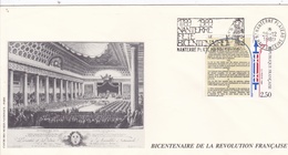 Bicentenaire De La Révolution Française : Droit De L'Homme Sur Enveloppe Grand Format 11 X 22 Oblitération Nanterre - Franz. Revolution