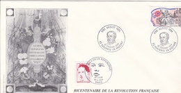 Bicentenaire De La Révolution Française Drouet Et An 1 Sur Enveloppe Format 11 X 22 CaD 1792 An 1 De La République Paris - Franz. Revolution