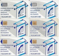 LOT  6 TELECARTES 600 AGENCES - UTILISEES - 600 Agences