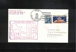 USA 1980 USCGC Polar Sea WAGB-11 Interesting Signed Ship Cover - Poolshepen & Ijsbrekers