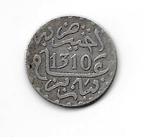 MAROC - 1/2 DIRHAM (1/20 RIAL )  1310 H Paris - Hassan I - Argent - Marokko