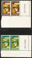 1962-ED. 1432 Y 1433 +  VARIEDAD DE IMPRESIÓN. TRAZO EN LA BARBA- EN PAREJA-DIA MUNDIAL DEL SELLO.MERCURIO-NUEVO MNH- - Variedades & Curiosidades