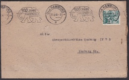 All. Besetzung - Brief Mi.Nr. 949 - 21.6.48 - Hamburg 100 Jahre Hagenbeck - Amerikaanse, Britse-en Russische Zone
