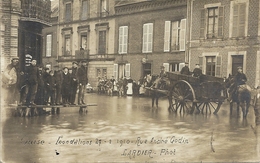 CPA Guise Carte Photo Inondations 1910 Rue André Godin - Guise