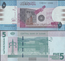 Sudan Pick-number: 72c Uncirculated 2015 5 Pounds - Sudan