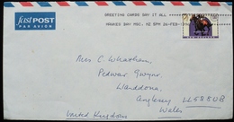 1996 New Zealand Circulated Cover To Wales Turf Horse Caballo Pferd Cheval - Horse Race Racing Jockey - Lettres & Documents