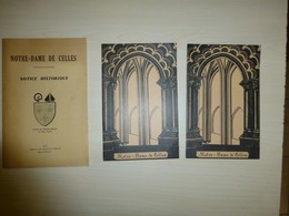 Celles-sur-Belle, Notre-Dame-de-Celles, Lot Notice Historique 1956, 112 P + 2 Guides Illustrés  ; L08 - 1901-1940