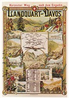 Bez. Prättigau. Landquart-Davos, Plakat-Reproduktion Für Rhätische Bahn, Zirk. - Landquart