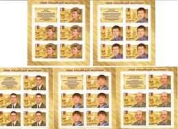 Russia 2012 . Heroes Of Russia. 5 Sheetlets, Each Of 5+label.   Michel # 1818-22   KB - Ongebruikt