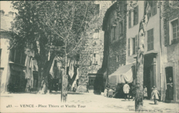 06 VENCE / Place Thiers Et Vieille Tour / - Vence