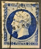 FRANCE 1854 - Canceled - YT 14Aa (bleu Foncé) - 20c - 1853-1860 Napoléon III.