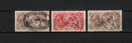 N° 153 + 153a + 154a = 3 TIMBRES GRANDE-BRETAGNE OBLITERES  DE 1912    Cote : 300 € - Used Stamps