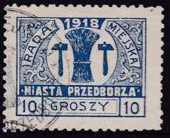 POLAND 1918 Przedborz P.10 Fi 10B Used Type 1 - Variétés & Curiosités