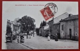 Cpa 88 BULGNEVILLE Anime Route Nationale Direction De Contrexeville - Bulgneville