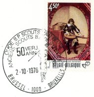 Thema "scout" - Cachet Spécial (avec Dessin) Brussel 1000 Bruxelles 2-10-1976 - Gedenkdokumente