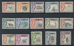 Sabah 1964 QEII Pictorials Opts On North Borneo To $5 FU - Sabah