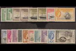 1954 Complete Set Including The DLR Printings,SG G26/40, G26a, 27b, 28a, Very Lighly Hinged Mint. (18 Stamps) For More I - Islas Malvinas