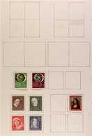 1951-1970 SUPERB MINT COLLECTION On Leaves, All Different, Includes 1951 30pf Roentgen, Exhibition & Relief Fund Sets, 1 - Otros & Sin Clasificación
