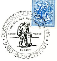 Thema "astronomie - Apollo" - Cachet Spécial (avec Dessin) Buggenhout 25-9-1976 - Herdenkingsdocumenten